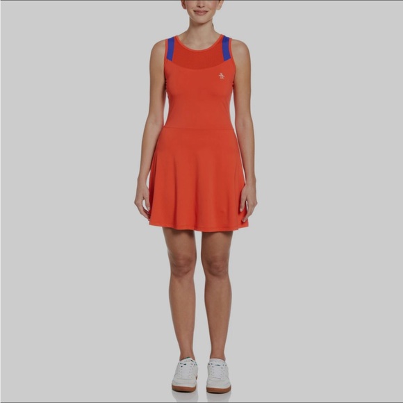 Original Penguin Orange Dress with Blue Accents - Picture 1 of 6